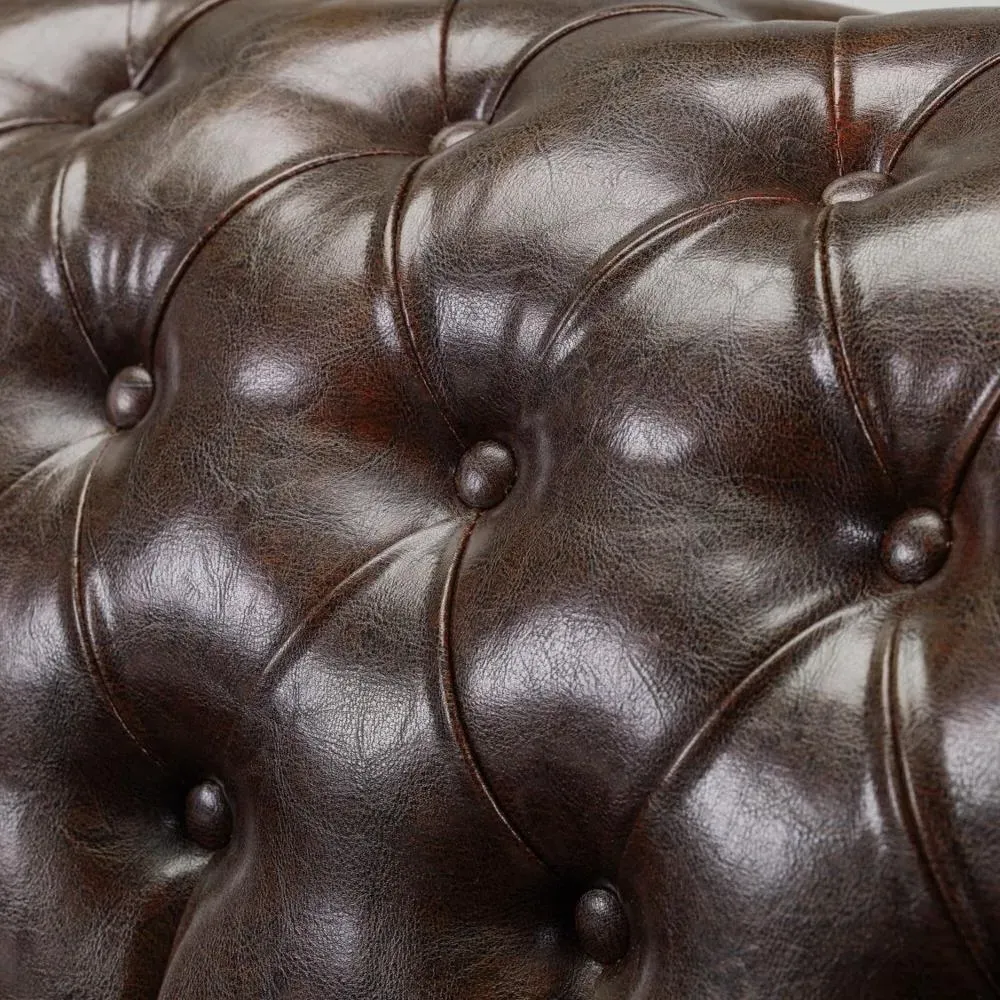Chesterfield Large Corner Sofa - Brown