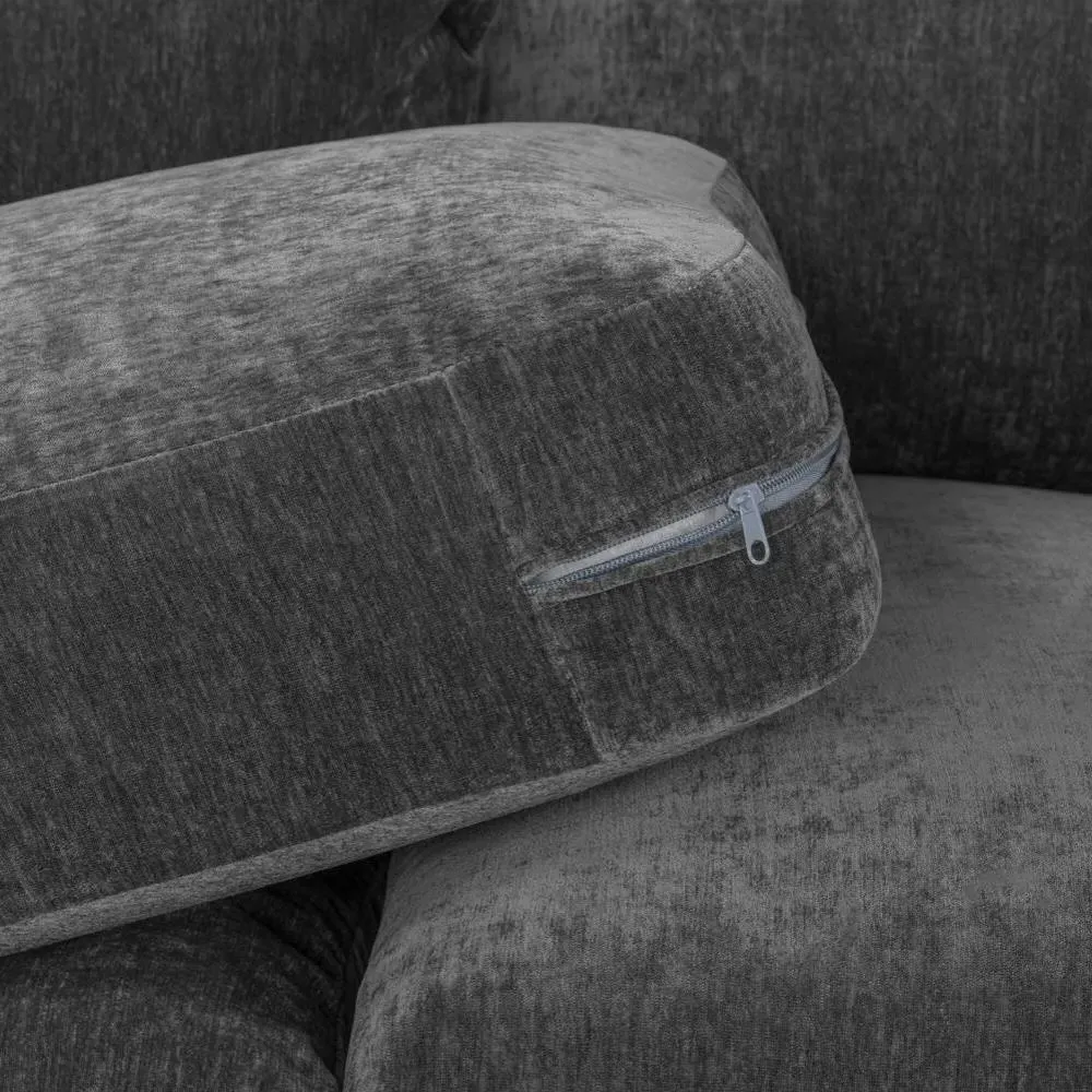 Colbee Large Corner Sofa - Grey, Jumbo Cord