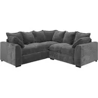 Colbee Large Corner Sofa - Grey, Jumbo Cord