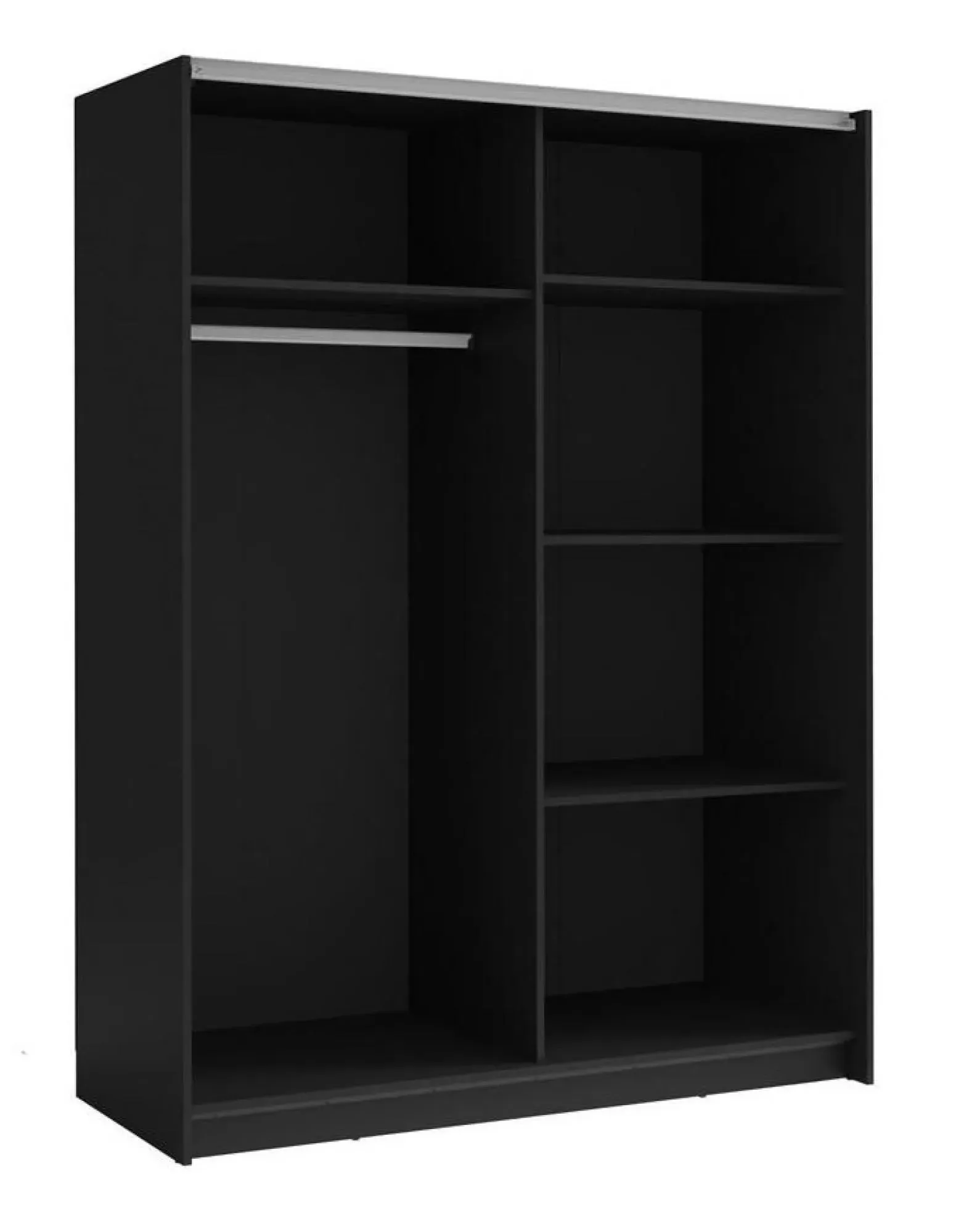 Dalia 2 Door Sliding Wardrobe - Black, Oak