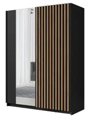 Dalia 2 Door Sliding Wardrobe - Black, Oak image