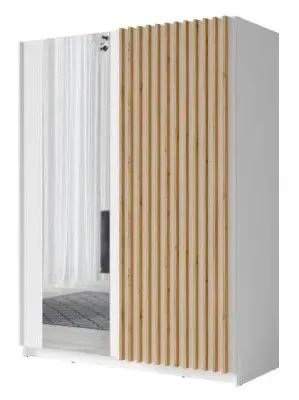 Dalia 2 Door Sliding Wardrobe - White, Oak