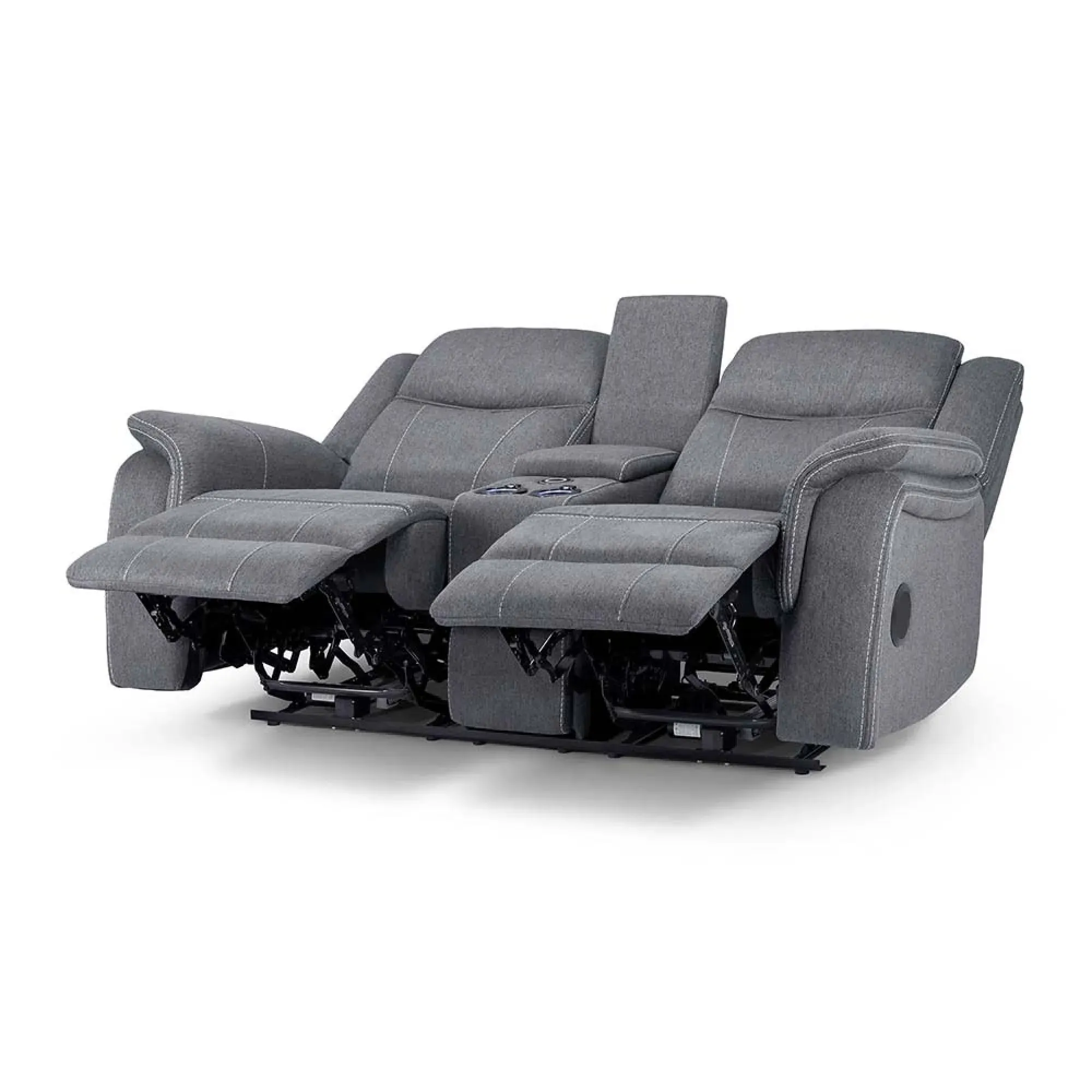 Galaxy Tech 2-Seater Sofa - Grey, Fabric