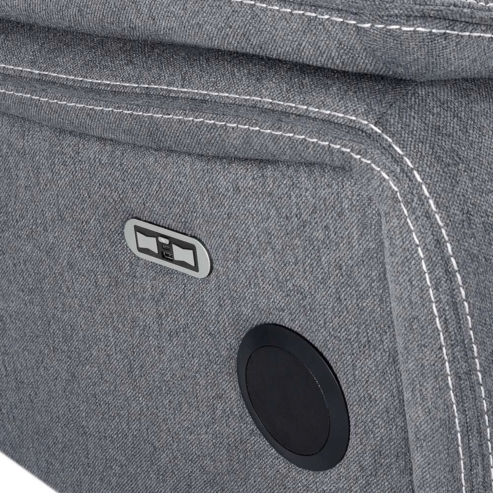 Galaxy Tech 3+2 Seater Sofa Set - Grey, Fabric