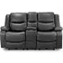 Harald 2-Seater Electric Recliner Sofa - Black, Faux Leather