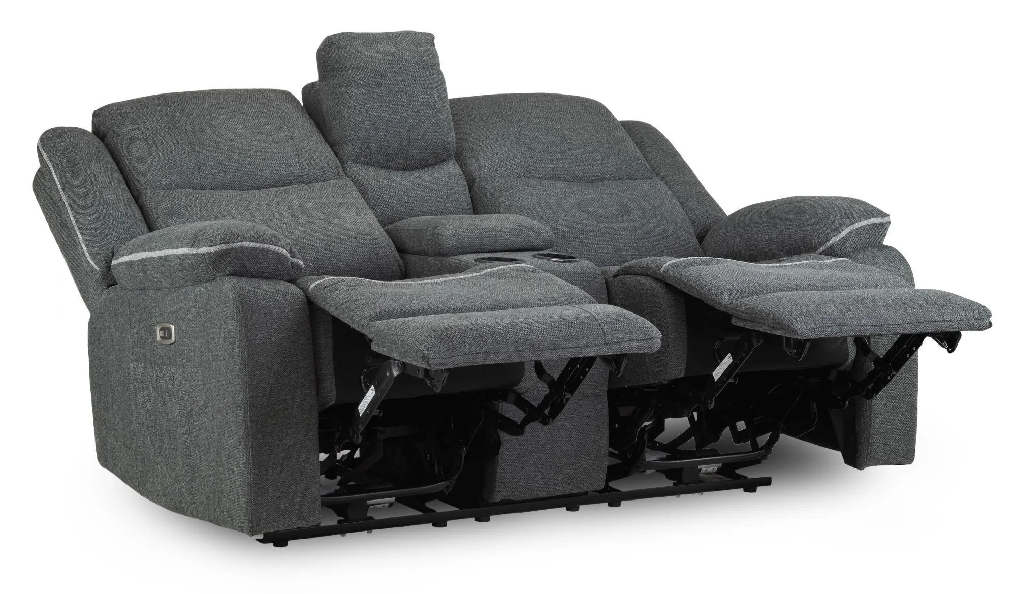 Harald 2-Seater Electric Recliner Sofa - Grey, Fabric