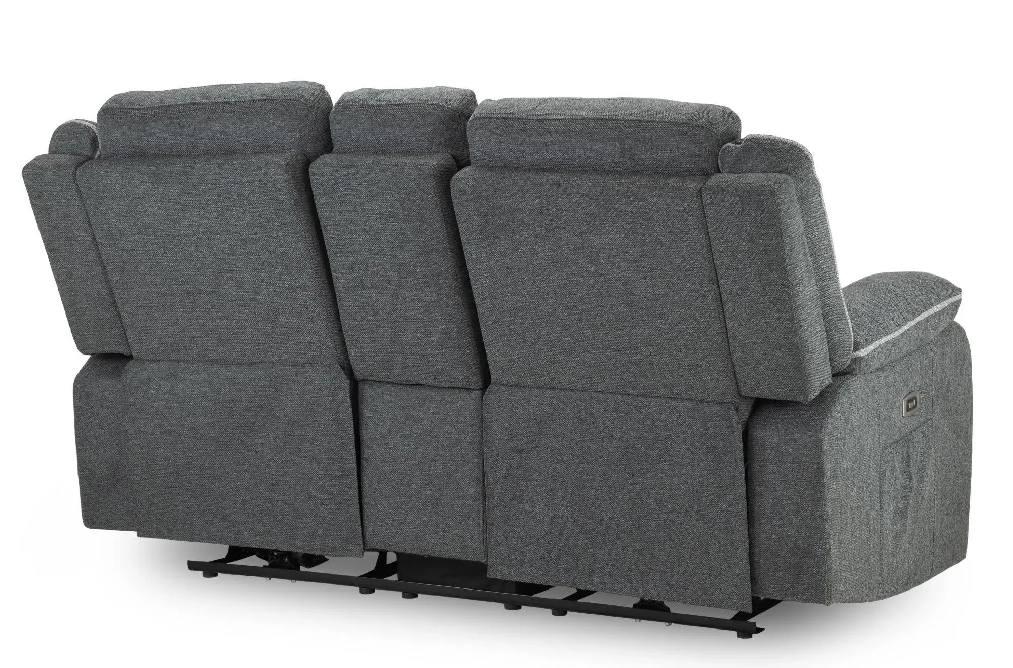 Harald 2-Seater Electric Recliner Sofa - Grey, Fabric