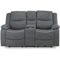 Harald 2-Seater Electric Recliner Sofa - Grey, Fabric