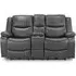 Harald 2-Seater Electric Recliner Sofa - Grey, Faux Leather