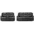 Harald 3+2 Seater Electric Recliner Sofa - Black, Faux Leather