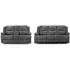 Harald 3+2 Seater Electric Recliner Sofa - Grey, Faux Leather