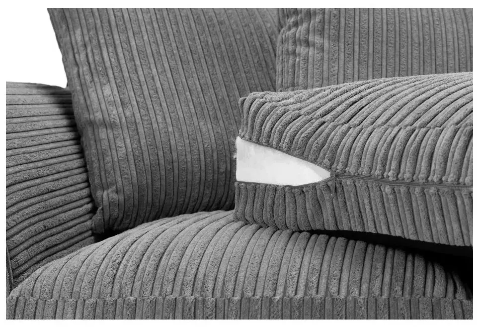 Harley Jumbo 3 Seater Sofa - Grey