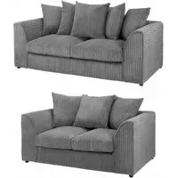 Harley Jumbo 3+2 Seater Sofa Set - Grey