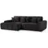 Jacob Corner Sofa - Black, Fabric