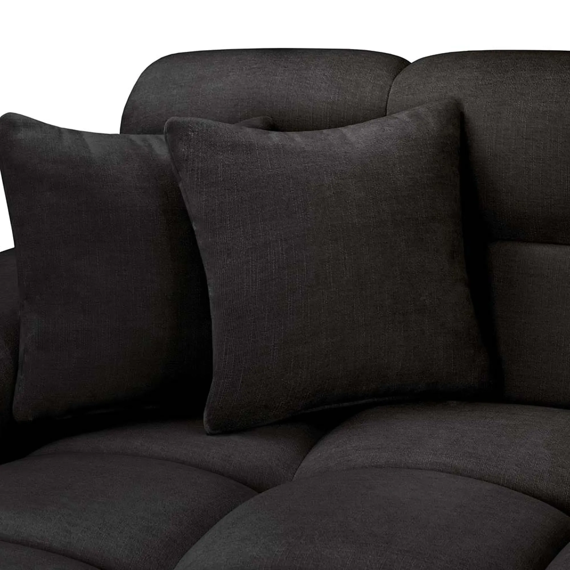 Jacob Corner Sofa - Black, Fabric