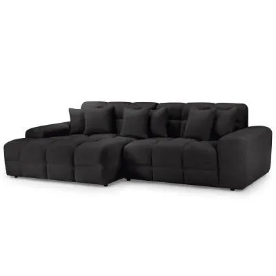 Jacob Corner Sofa - Black, Fabric image