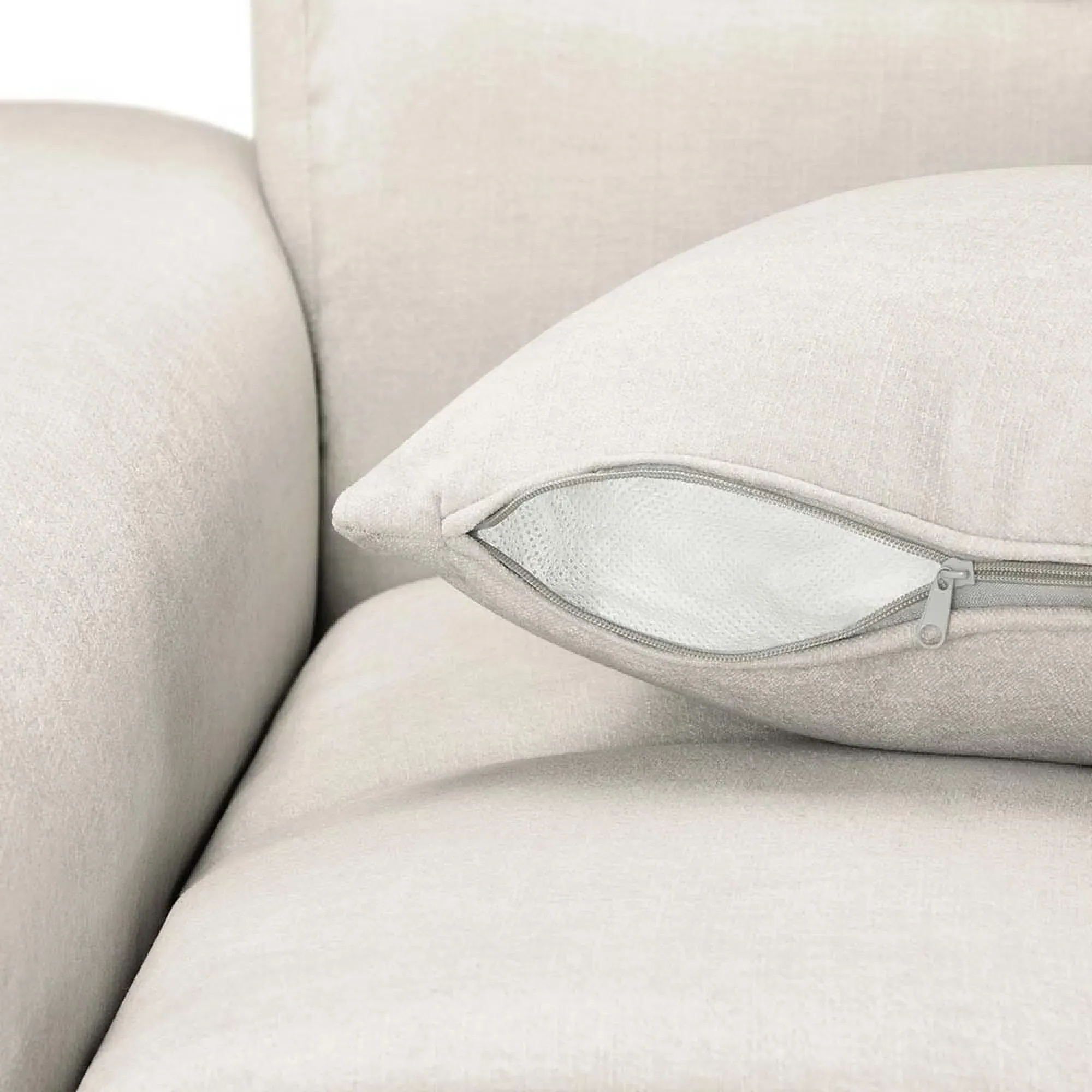 Jacob Corner Sofa - Cream, Fabric