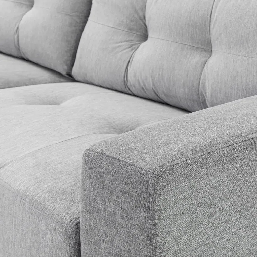 Jerry 3-Seater Fabric Sofa - Grey