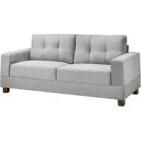 Jerry 3-Seater Fabric Sofa - Grey