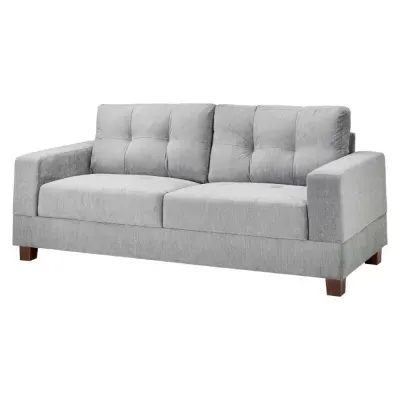 Jerry 3-Seater Fabric Sofa - Grey