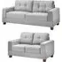Jerry 3+2 Seater Fabric Sofa Set - Grey