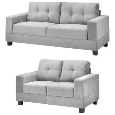 Jerry 3+2 Seater Fabric Sofa Set - Grey