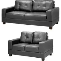 Jerry 3+2 Seater Sofa Set - Black