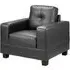 Jerry Armchair - Black, Faux Leather