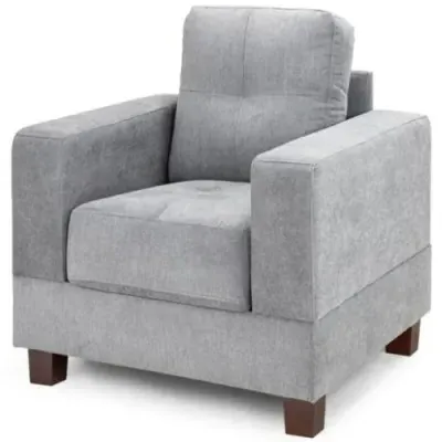 Jerry Tufted Armchair - Grey
