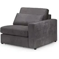 Kiana Left Hand Facing Modular Arm Chair - Grey, Fabric