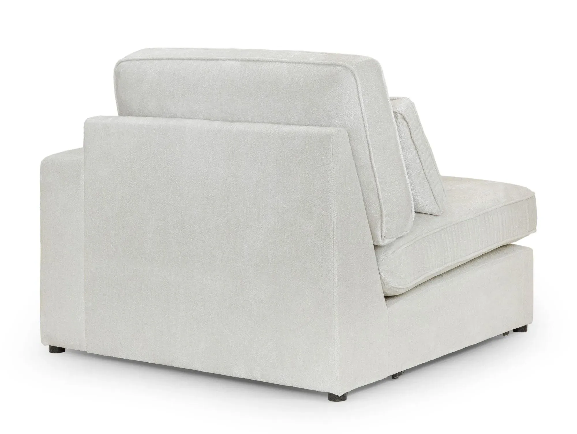 Kiana Left Hand Facing Modular Arm Chair - Ivory, Fabric