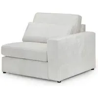 Kiana Left Hand Facing Modular Arm Chair - Ivory, Fabric
