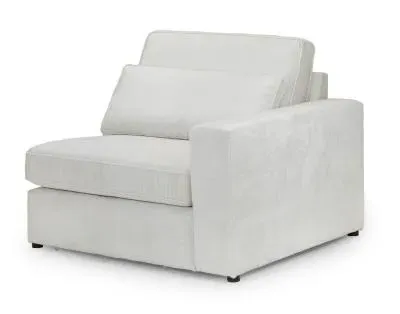 Kiana Left Hand Facing Modular Arm Chair - Ivory, Fabric