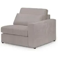 Kiana Left Hand Facing Modular Arm Chair - Mocha, Fabric