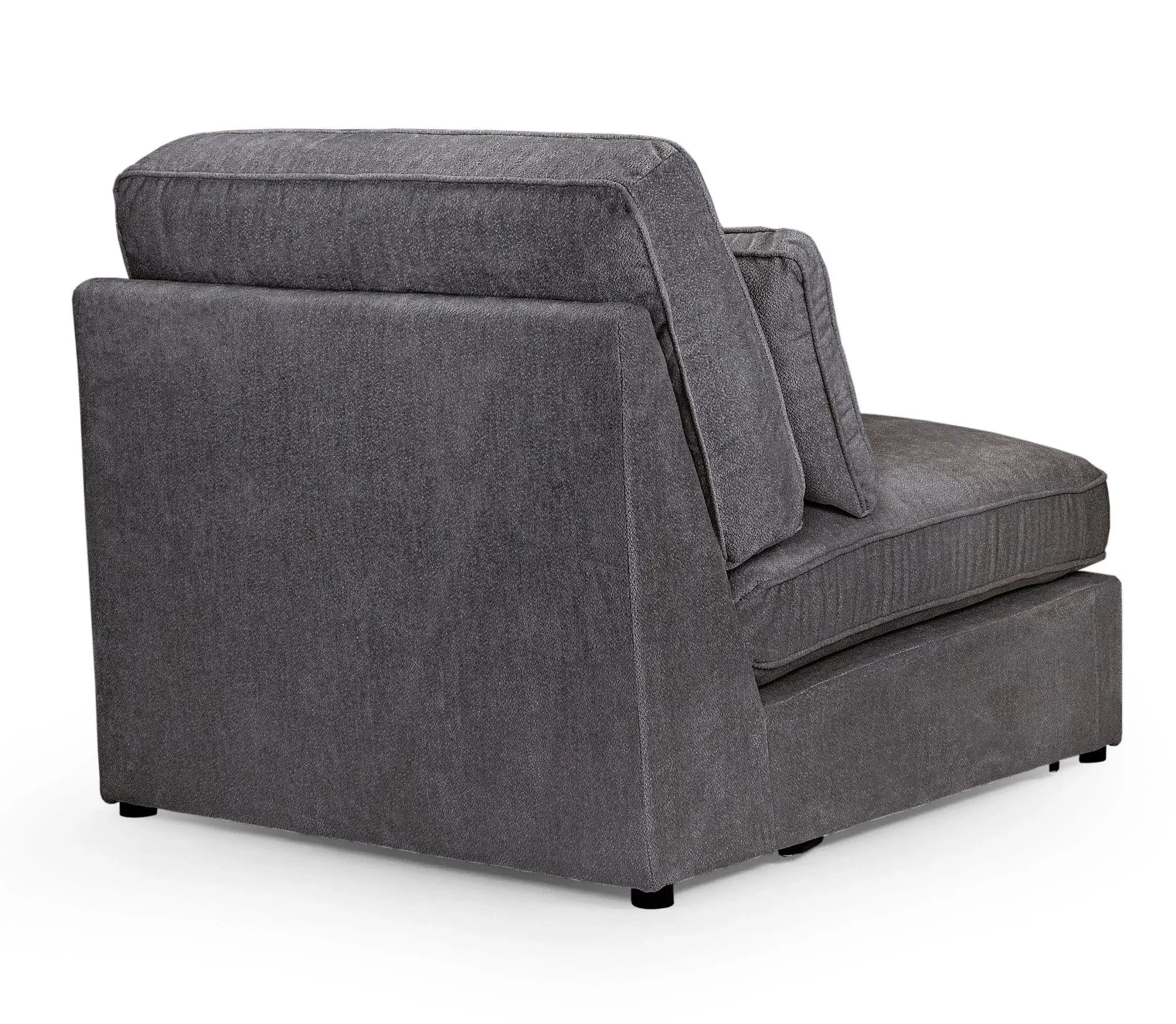 Kiana Modular Armless Chair - Grey, Fabric