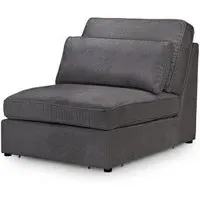 Kiana Modular Armless Chair - Grey, Fabric