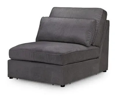 Kiana Modular Armless Chair - Grey, Fabric image