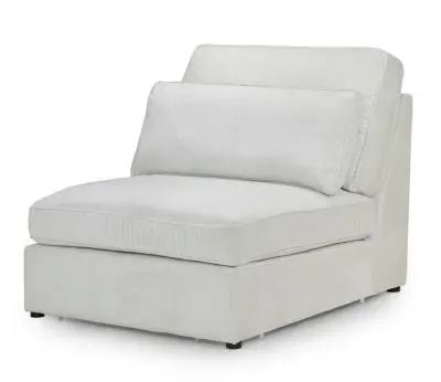 Kiana Modular Armless Chair - Ivory, Fabric