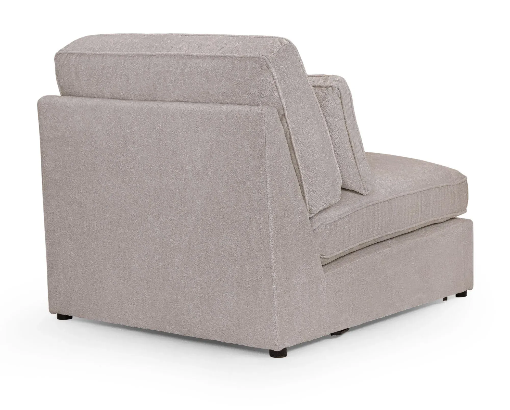 Kiana Modular Armless Chair - Mocha, Fabric