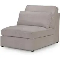 Kiana Modular Armless Chair - Mocha, Fabric