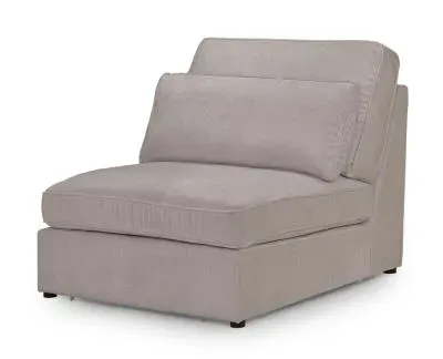 Kiana Modular Armless Chair - Mocha, Fabric