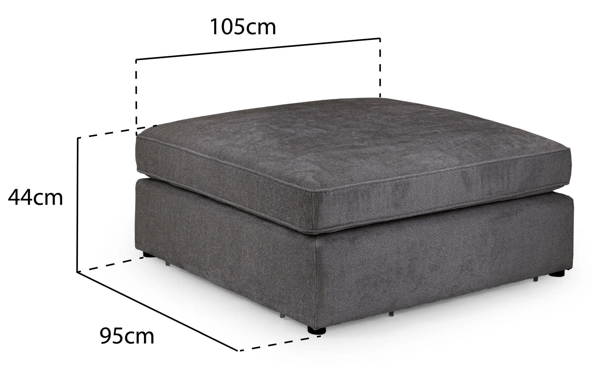 Kiana Modular Footstool - Mocha, Fabric