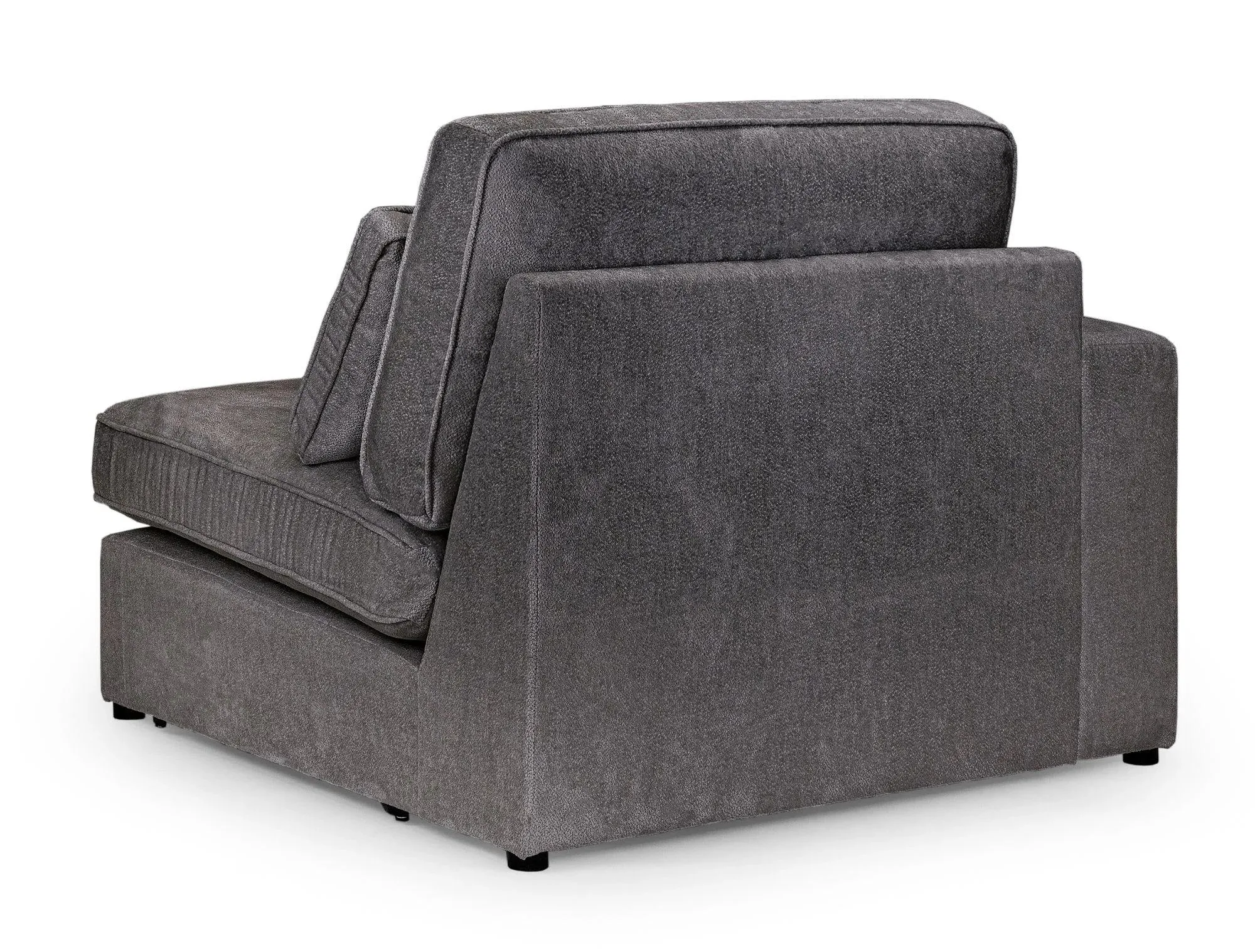 Kiana Right Hand Facing Modular Arm Chair - Grey, Fabric