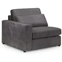 Kiana Right Hand Facing Modular Arm Chair - Grey, Fabric