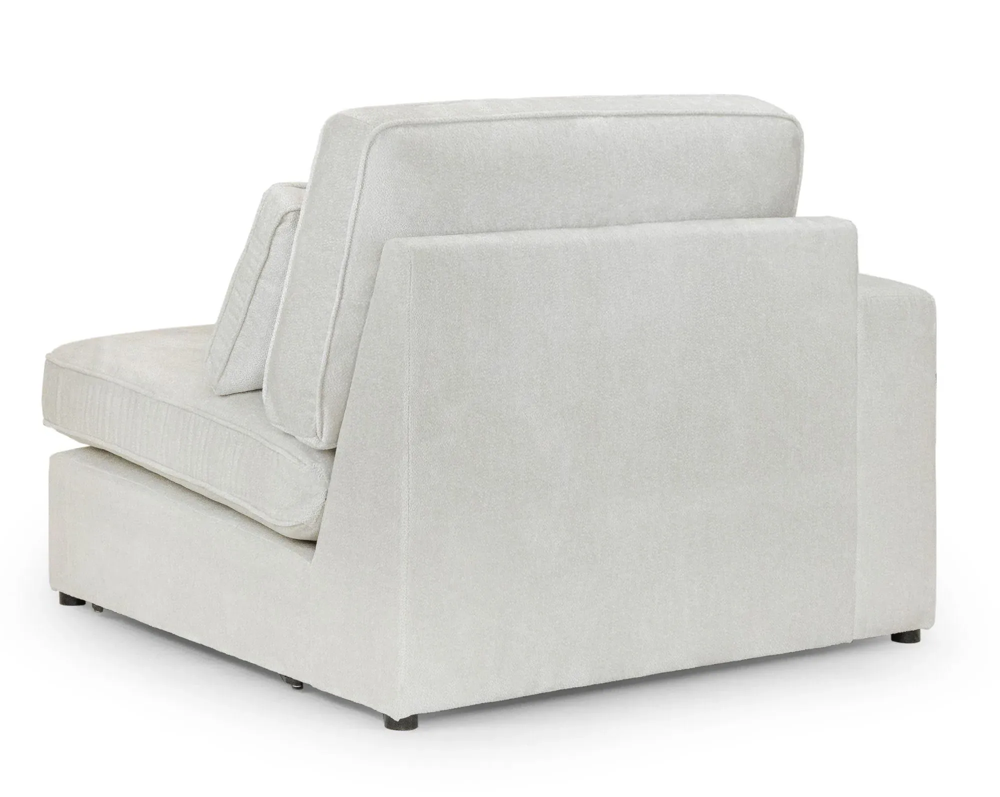 Kiana Right Hand Facing Modular Arm Chair - Ivory, Fabric