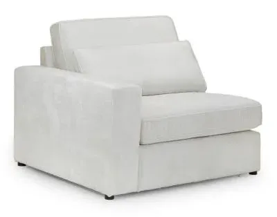 Kiana Right Hand Facing Modular Arm Chair - Ivory, Fabric
