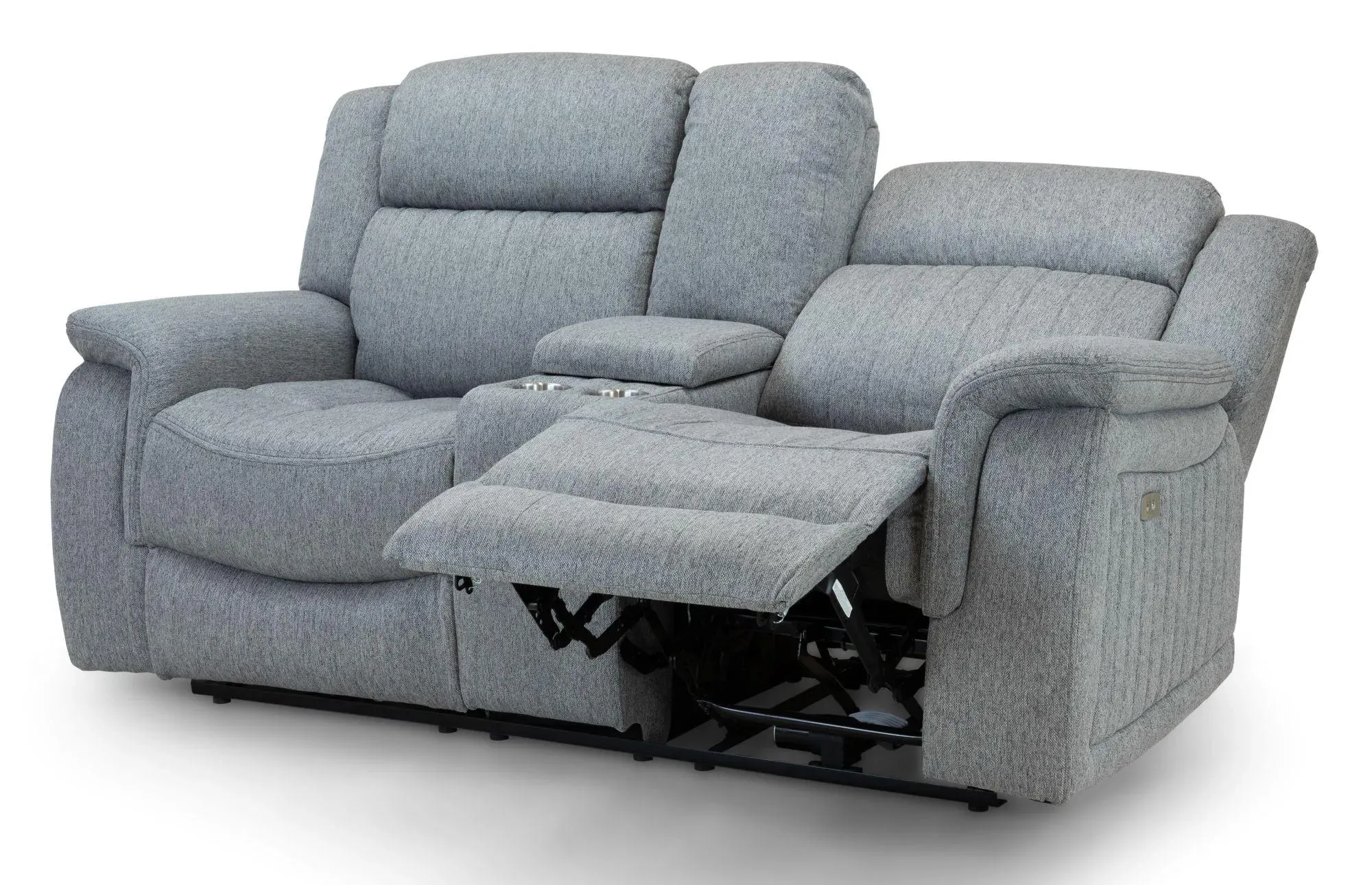 Linden 2-Seater Recliner Sofa - Grey, Fabric