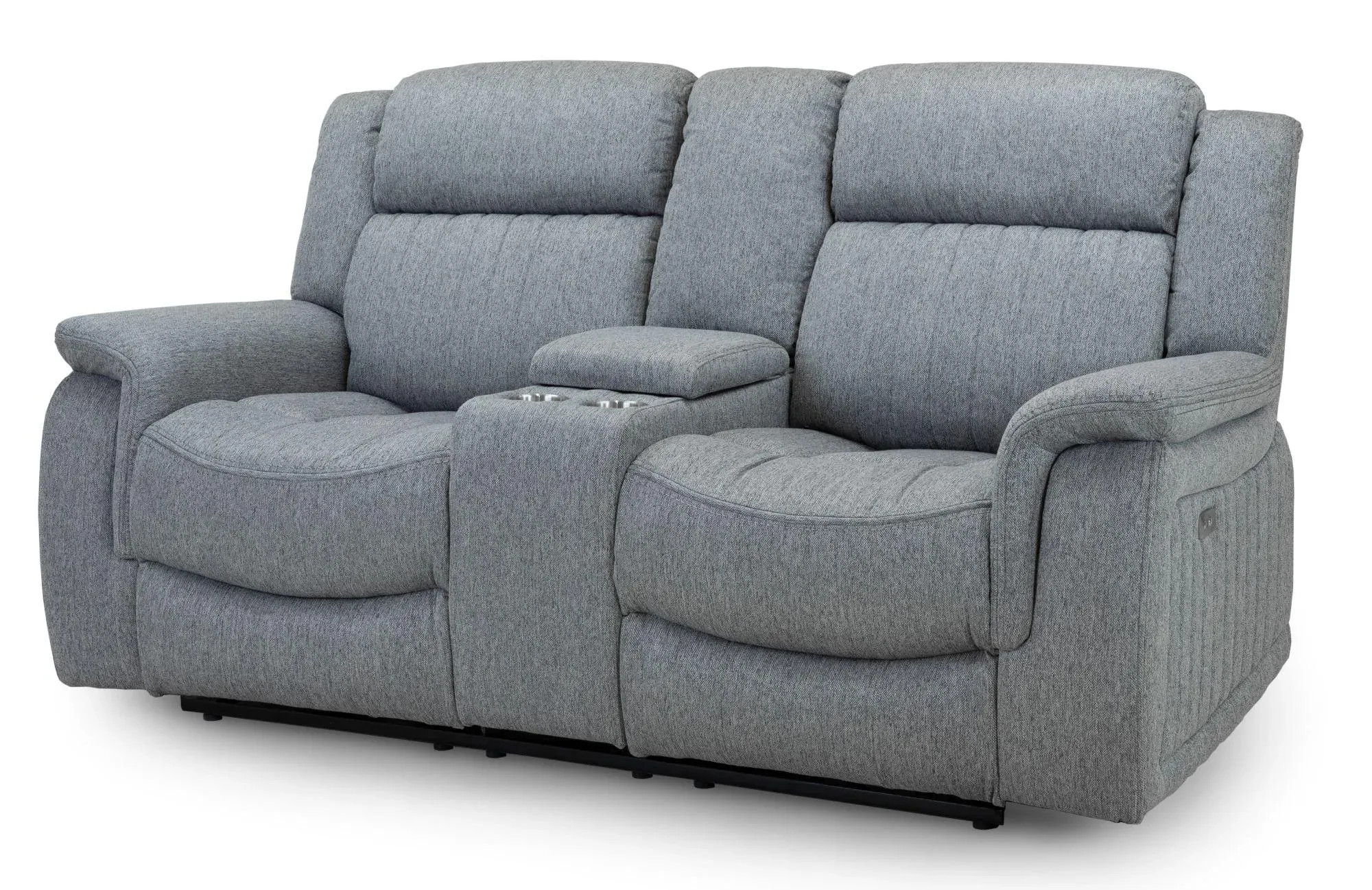 Linden 2-Seater Recliner Sofa - Grey, Fabric