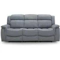 Linden 3-Seater Recliner Sofa - Grey, Fabric