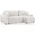 Luki L-Shaped Corner Sofabed with Storage - Beige, Fabric